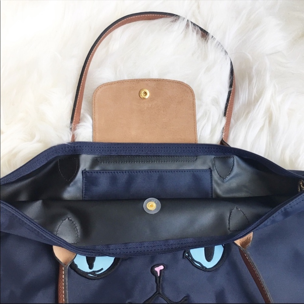 Longchamp Le Piliage Miaou Cat medium tote - Picture 6 of 8